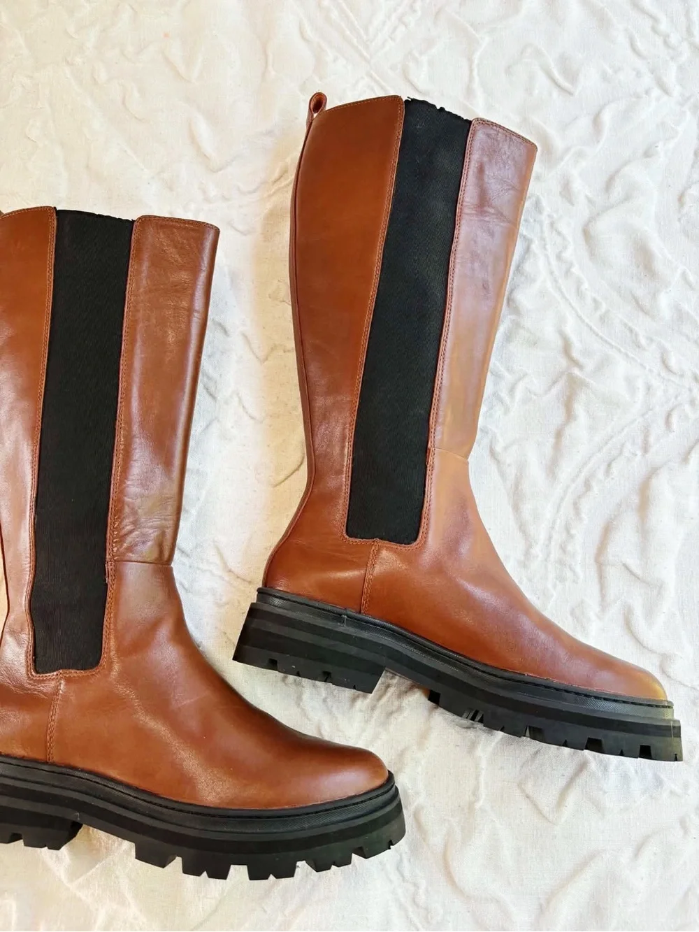 Madewell The Poppy Tall Lugsole Boot Size 8 New